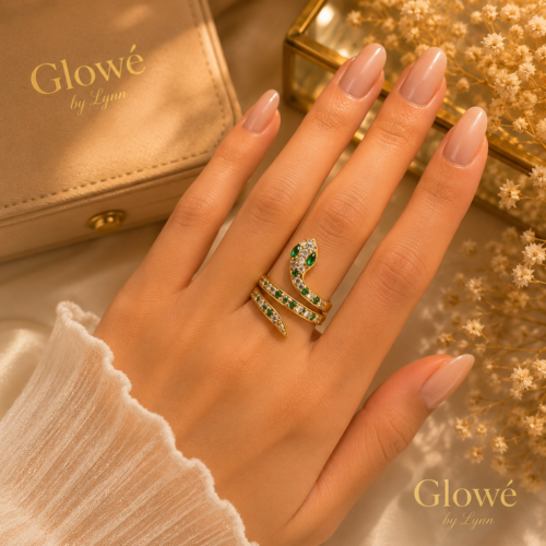 Emerald Whisper Serpent Ring
