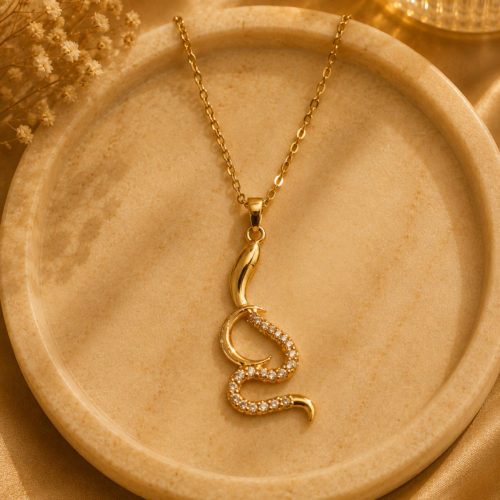 Serpentina Gold Necklace