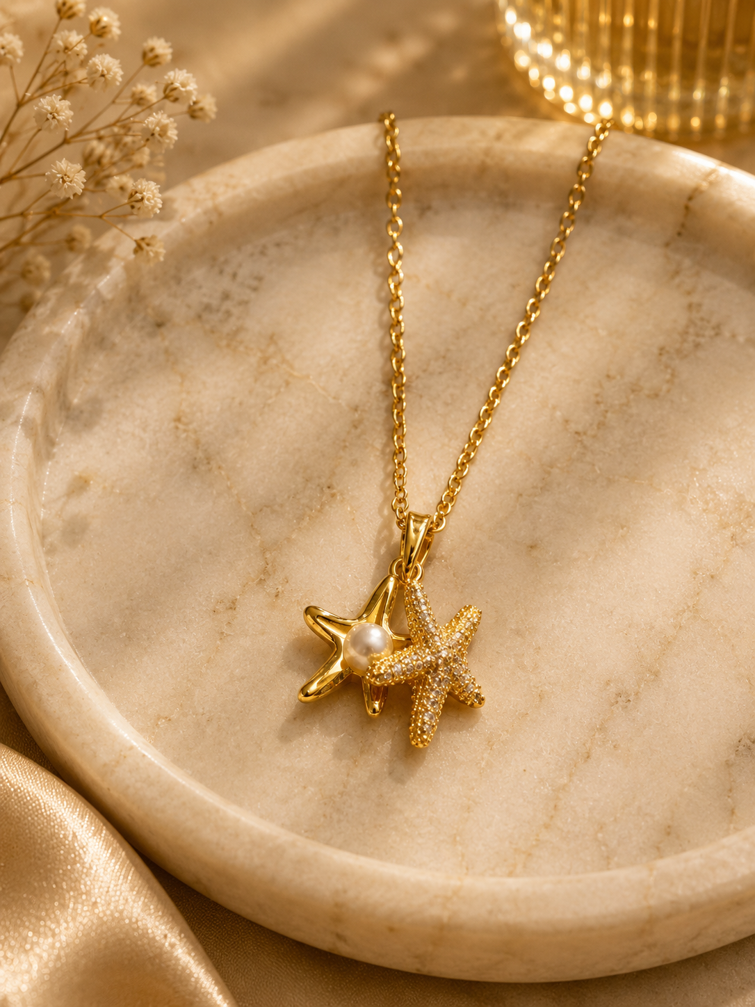 Ocean Pearl Star Necklace