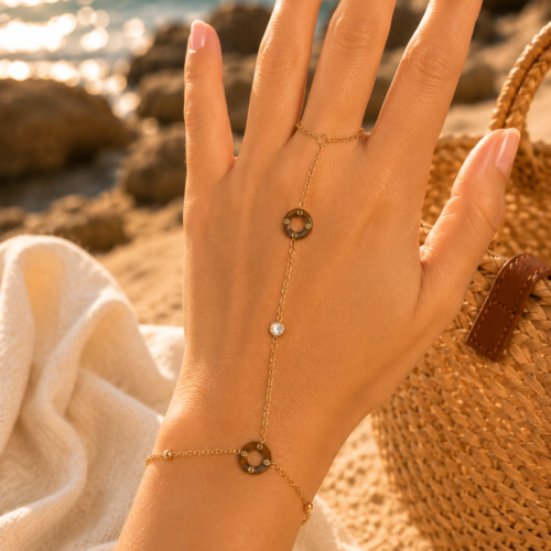 Golden Eclipse Hand Chain