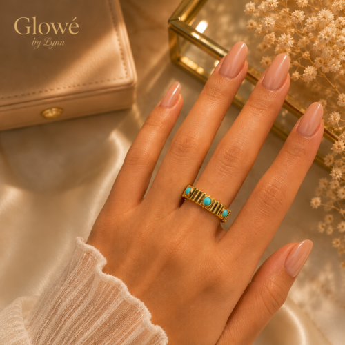 Turquoise Glow Band Ring