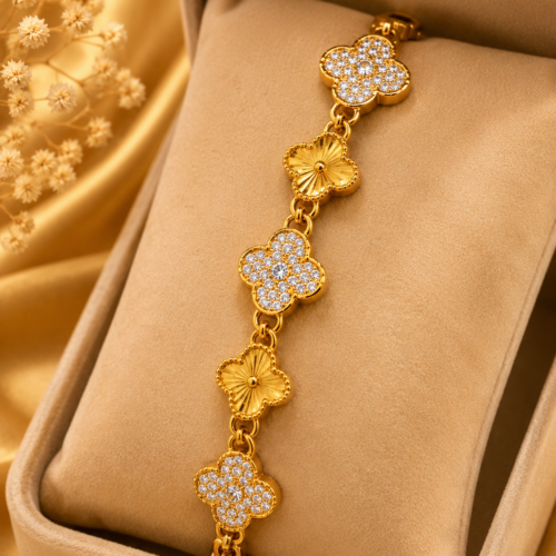 Clover Shine Bracelet — Brazilian Gold Plated