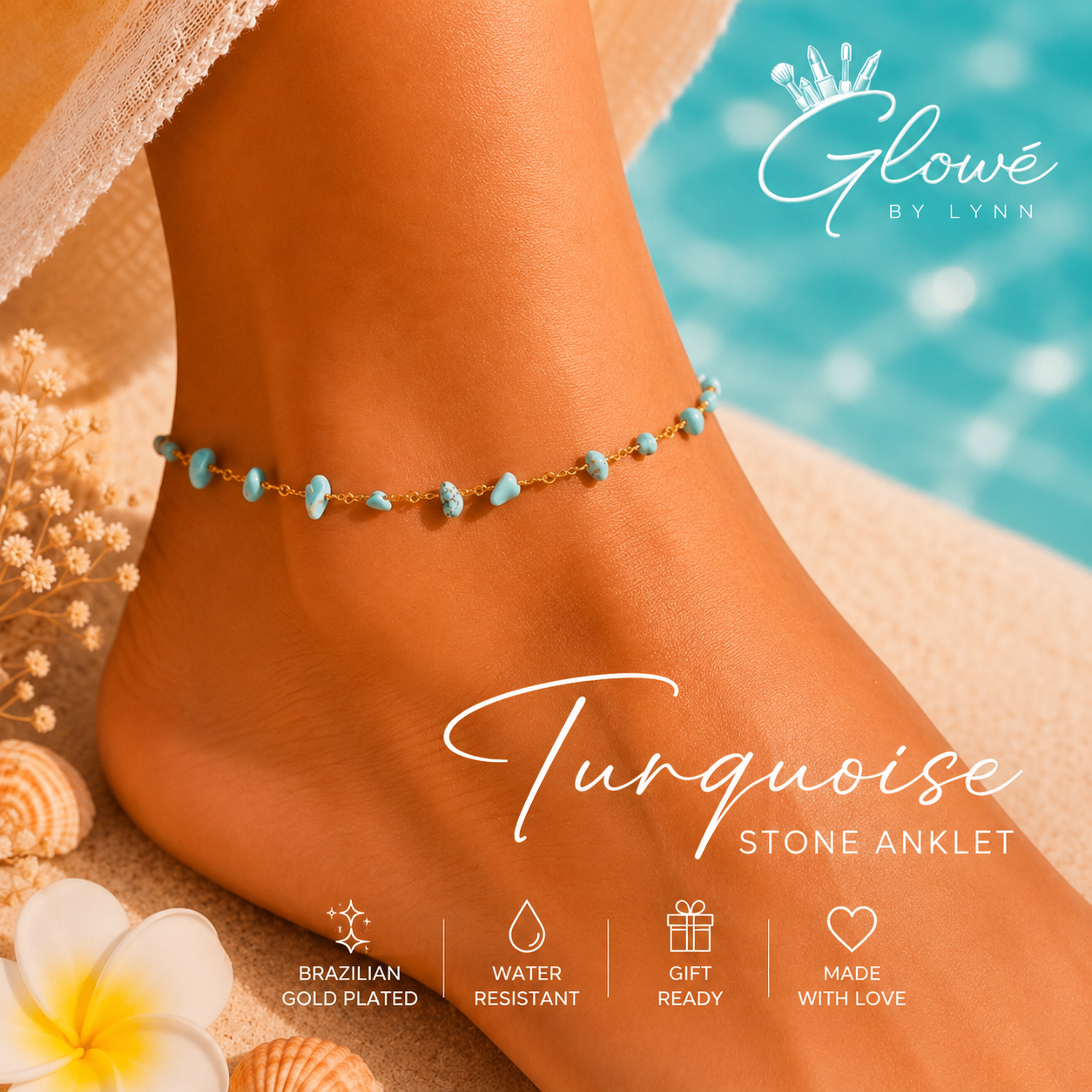 Turquoise Stone Anklet